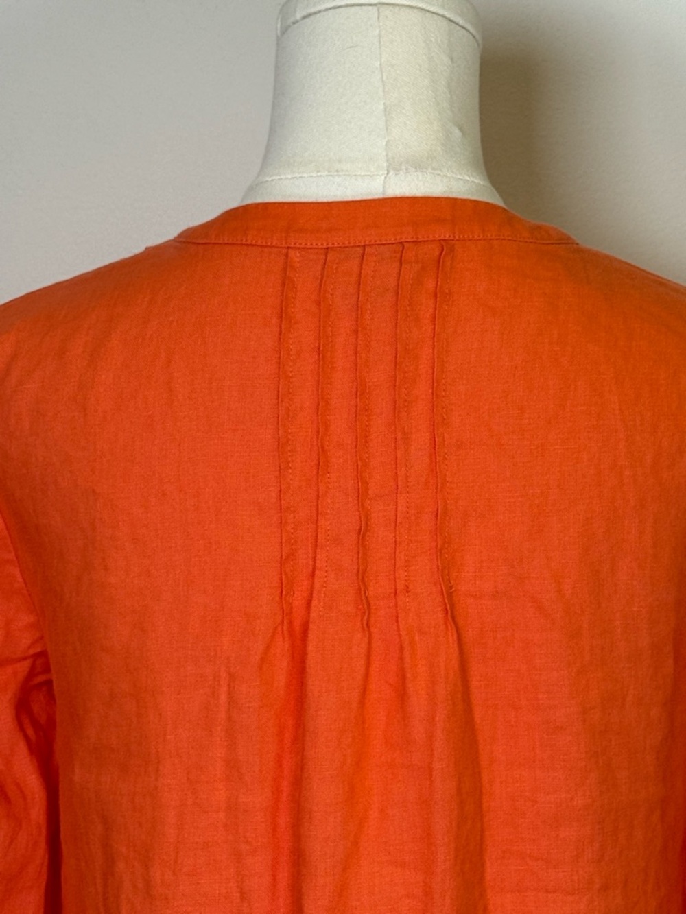 Boden Long-Sleeve Pintuck Tiered Linen Dress Ruffle Hem Pockets Women’s Size 4L - Picture 8 of 11